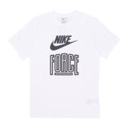 Witte Heren Tee met Logo Print Nike , White , Heren