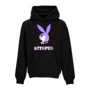 Playboy Logo Zwarte Hoodie Octopus , Black , Heren