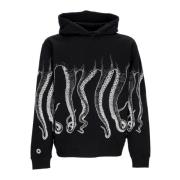 Lichtgewicht hoodie wit/zwart Octopus , Black , Heren