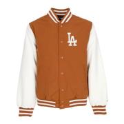 Dodgers Wordmark Bomber Jack Aarde Bruin New Era , Brown , Heren