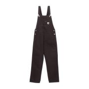 Canvas Bib Overalls Workwear Geïnspireerd Carhartt Wip , Brown , Dames