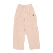 Velvet Baggy Cord Pant Obey , Beige , Dames