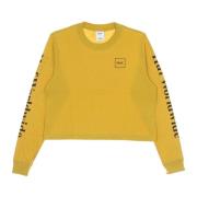 Crop Longsleeve T-shirt Goud HUF , Yellow , Dames