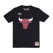 Chicago Bulls Logo Tee 1996 Finals Mitchell & Ness , Black , Heren