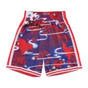 NBA Swingman Basketball Shorts 1998 Mitchell & Ness , Multicolor , Her...