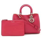 Pre-owned Leather totes Dior Vintage , Pink , Dames