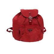 Pre-owned Nylon backpacks Prada Vintage , Red , Dames