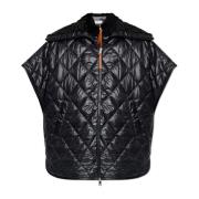 Poncho met logo Moncler , Black , Dames