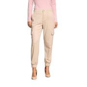 Beige Cargo Broek Relaxte Pasvorm Jersey Mason's , Beige , Dames