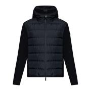 Cardigan met gewatteerde voorkant Moncler , Black , Heren