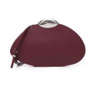 Bordeaux Leren Clutch met Schouderband Benedetta Bruzziches , Red , Da...