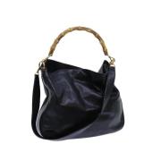 Pre-owned Leather handbags Gucci Vintage , Black , Dames