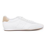 Witte Leren Sneakers met Stud Detail Hogan , White , Dames