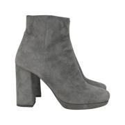 Pre-owned Suede heels Prada Vintage , Gray , Dames