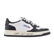 Zwarte Logo Zij Sneakers Autry , Black , Heren