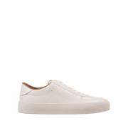 Witte Leren Lage Sneakers Moncler , White , Heren