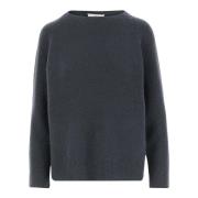 Navy Wolmix Crew Neck Sweater Vince , Blue , Dames