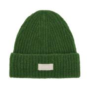 Groene Logo Geborduurde Beanie Muts Autry , Green , Heren