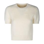 Lemon Yellow Gebreide Top Maison Margiela , Beige , Dames