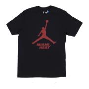 Miami Heat Basketball Tee Jordan , Black , Heren