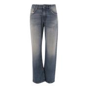 Stijlvolle Grijze Denim Jeans Diesel , Blue , Dames