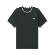 Twin Tipped Tee Night Green Fred Perry , Green , Heren