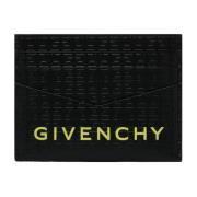 Zwarte en gele 4G kaarthouder Givenchy , Black , Heren