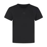 Zwart Logo Tee Met Halsband Alexander Wang , Black , Dames