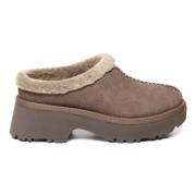 Suede Klompen met Rubber Hak UGG , Brown , Dames