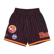 Atlanta Hawks Basketbalshorts Zwart/Rood Mitchell & Ness , Black , Her...