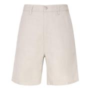 Beige Katoen Shorts Rits Sluiting Carhartt Wip , Beige , Heren