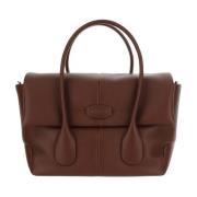 Kalfsleren Handtas Flap Sluiting Tod's , Brown , Dames