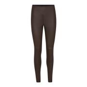 Stretch Leren Leggings Rain Drum MOS Mosh , Brown , Dames