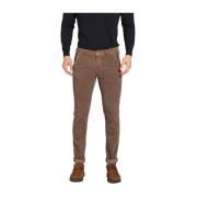 Slim Fit Fluwelen Chino Broek Mason's , Brown , Heren