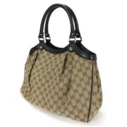 Pre-owned Canvas gucci-bags Gucci Vintage , Beige , Dames