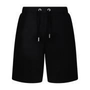 Monogram Patroon Shorts, Zwart, Knielengte Ami Paris , Black , Heren