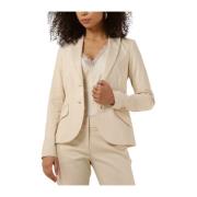 Klassieke Stretch Blazer in Off-White Summum Woman , Beige , Dames