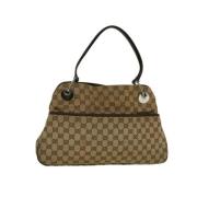 Pre-owned Canvas gucci-bags Gucci Vintage , Beige , Dames