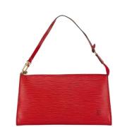 Pre-owned Leather handbags Louis Vuitton Vintage , Red , Dames