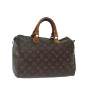 Pre-owned Canvas handbags Louis Vuitton Vintage , Brown , Dames