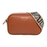 Stijlvolle Crossbody Tas met Logodetail Emporio Armani , Brown , Dames