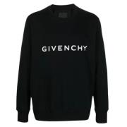 Zwart Logo Print Sweatshirt Givenchy , Black , Heren