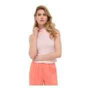 Mouwloze Stretch Top - Rozen Slim Fit Guess , Pink , Dames