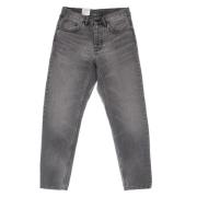 Relaxed Fit Smal Gesneden Jeans Carhartt Wip , Gray , Heren