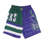 Milwaukee Bucks Basketball Shorts Mitchell & Ness , Multicolor , Heren