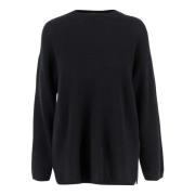 Zwarte Cashmere Crew Neck Sweater Allude , Black , Dames