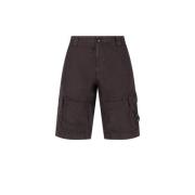 Zwarte Cargo Shorts met Linnenmix C.p. Company , Black , Heren