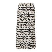 Zig Zag Rok Witgrijs Soaked in Luxury , Black , Dames