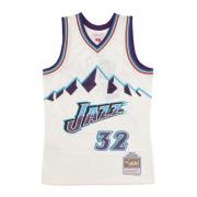 NBA Basketball Tank Top Karl Malone Mitchell & Ness , White , Heren