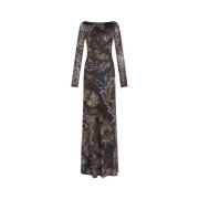 Bloemen Paisley Print Sheath Jurk Etro , Multicolor , Dames